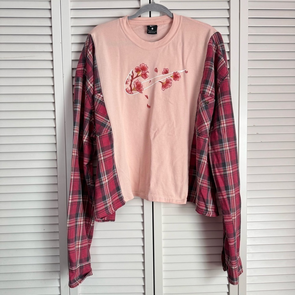 Nike Cherry Blossom Unisex Shirt Top Oversized Small Sakura DNA Edition Pink